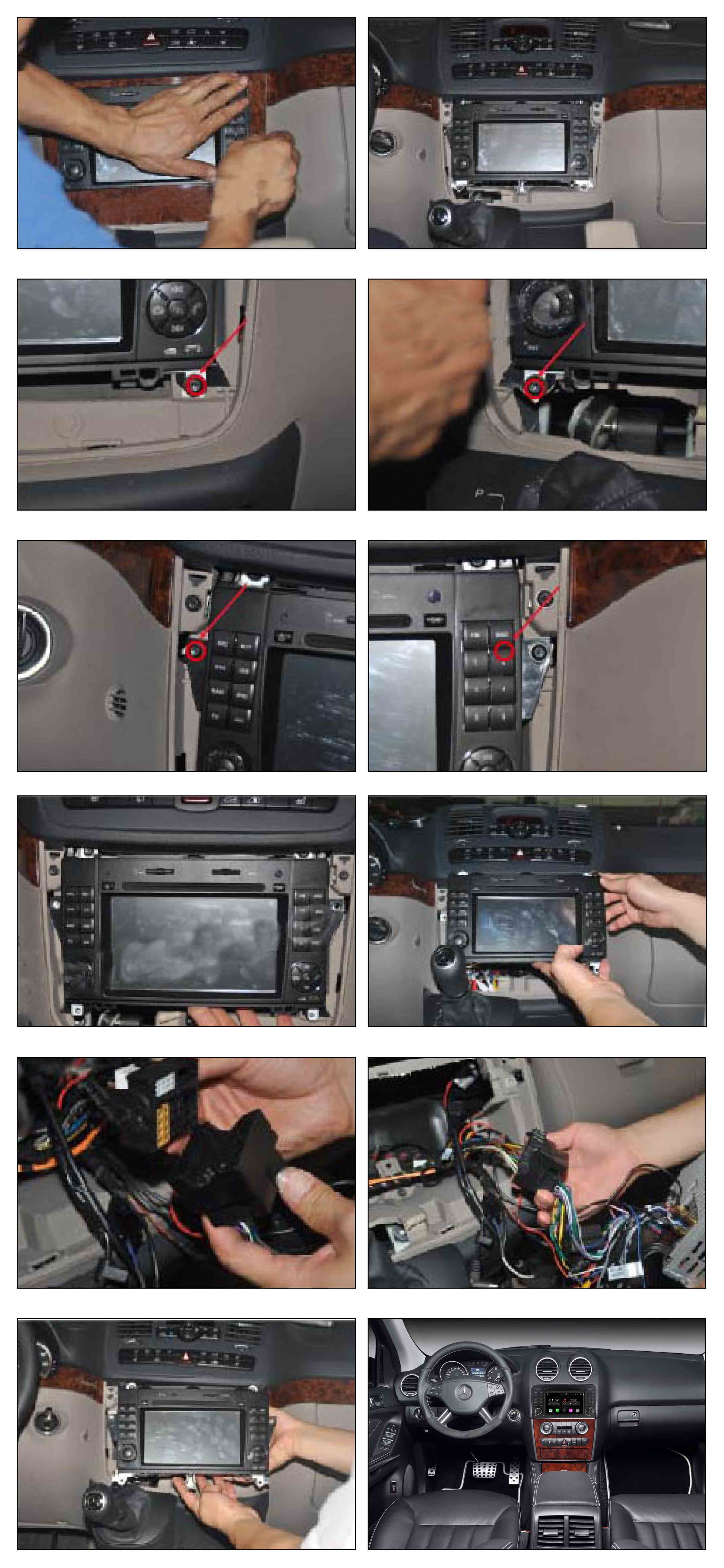 installation autoradio mercedes b200